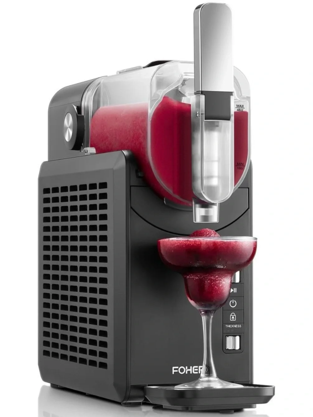 FOHERE Professional Slushie Machine 68oz 5 Presets Frozen Margaritas Frapps
